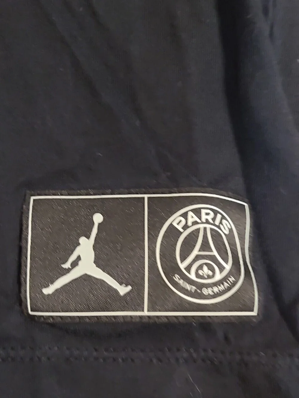 Jordan Men's Black Long Sleeve PSG Logo Tee
